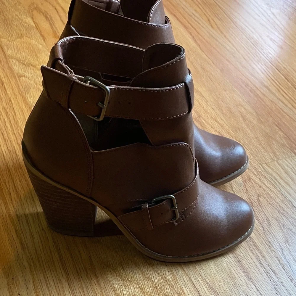 Call It Spring Brown Ankle Booties